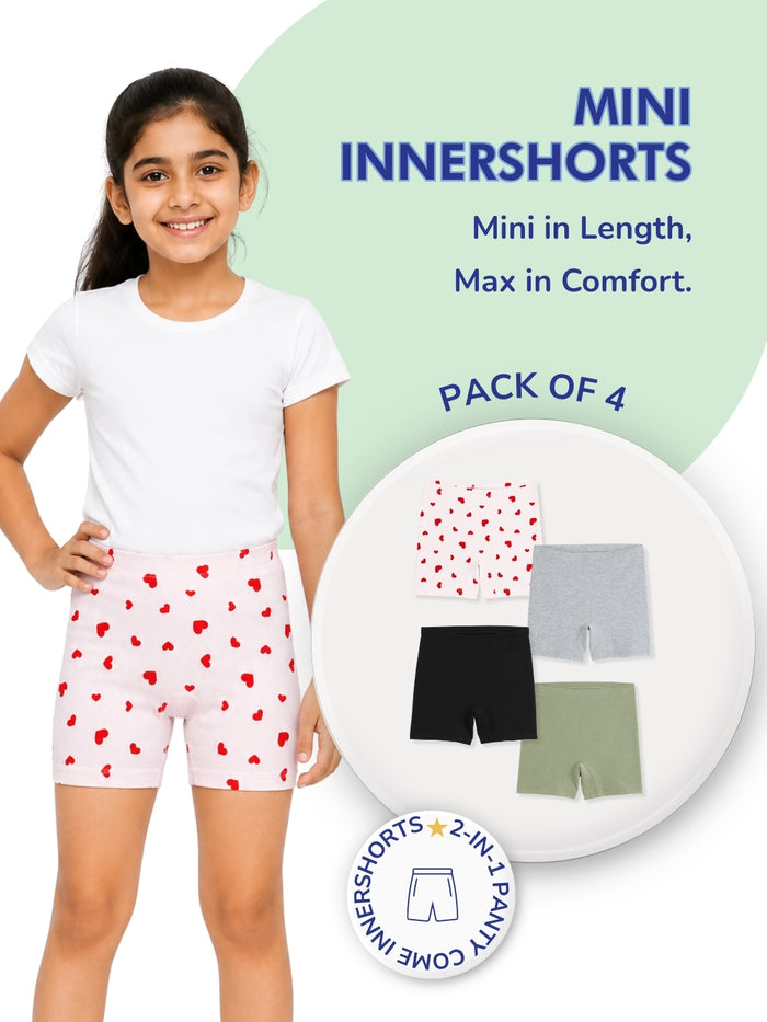 Girls Mini Innershorts - Pack of 4