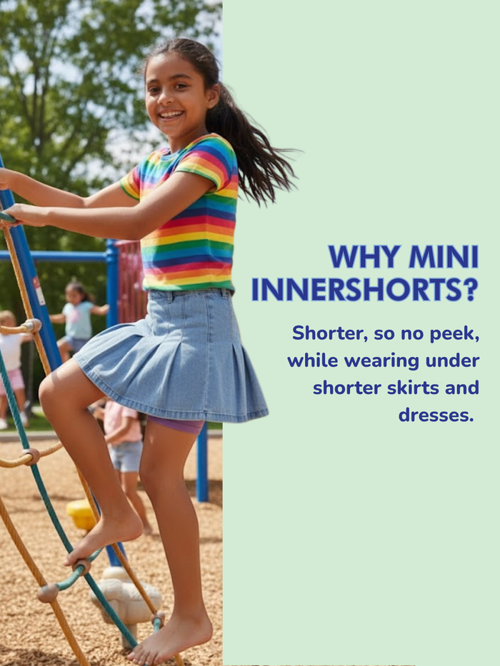 Girls Mini Innershorts – Black & Black