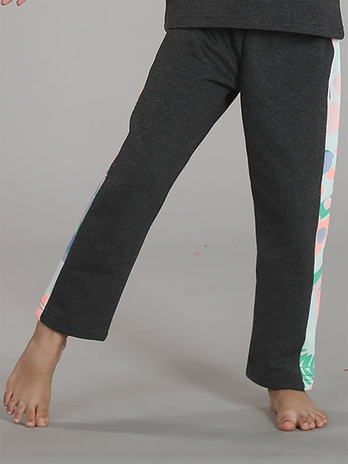 Girls Pant with Side Aop Detail