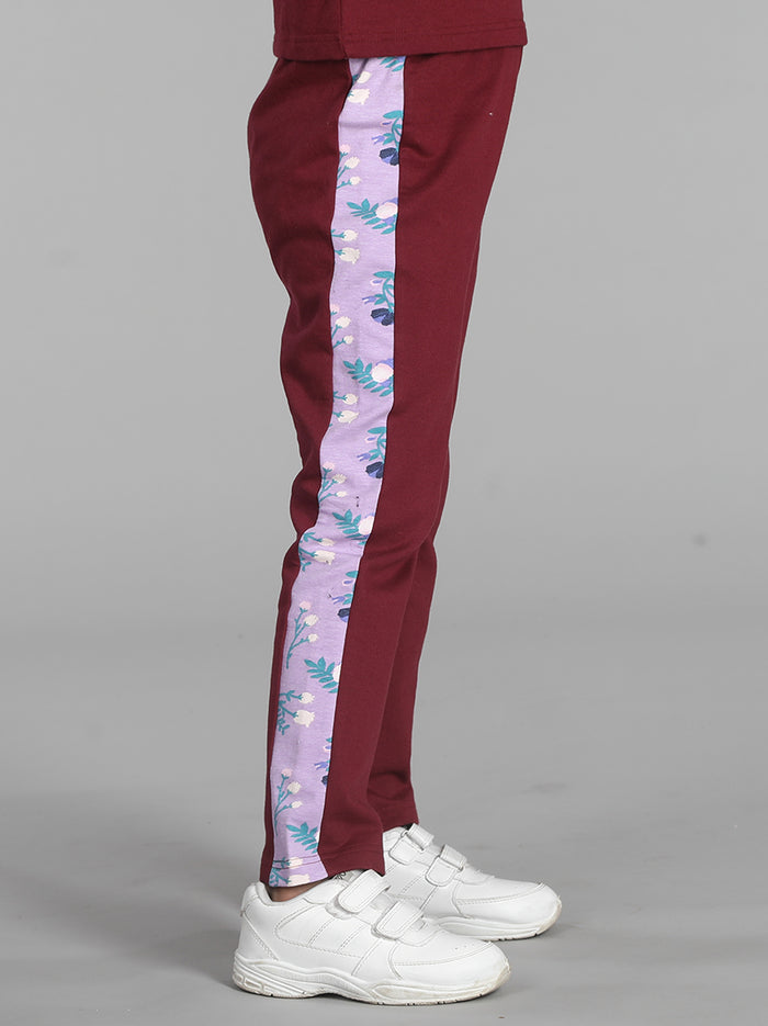 Girls Pant with Side Aop Detail