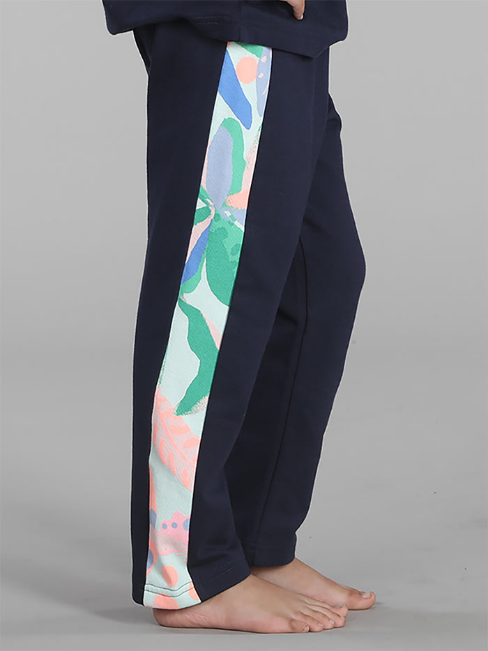 Girls Pant with Side Aop Detail