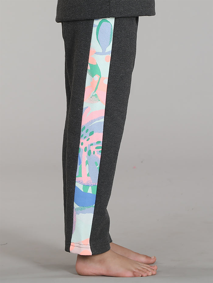 Girls Pant with Side Aop Detail