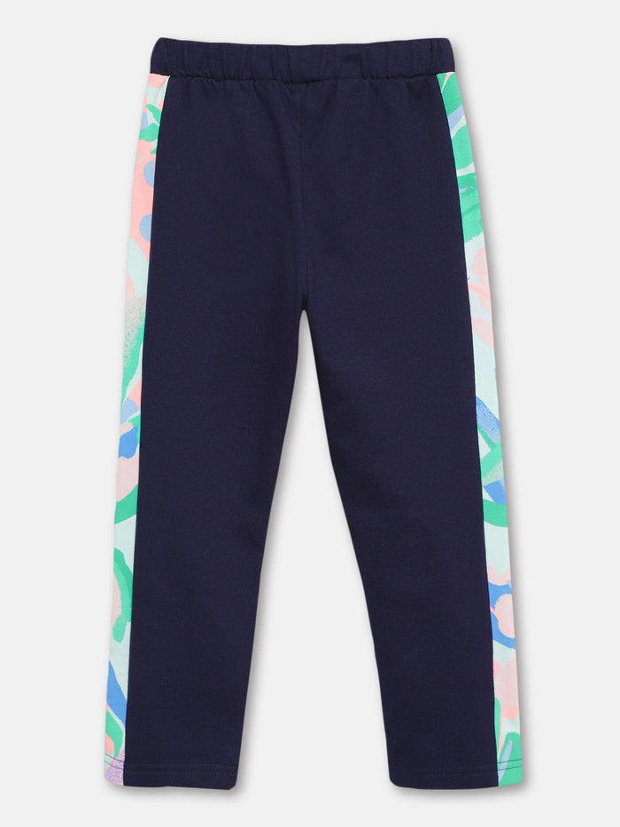 Girls Pant with Side Aop Detail