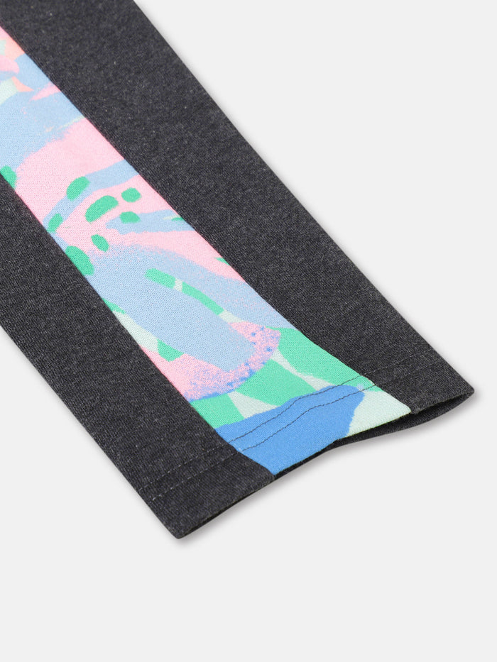 Girls Pant with Side Aop Detail