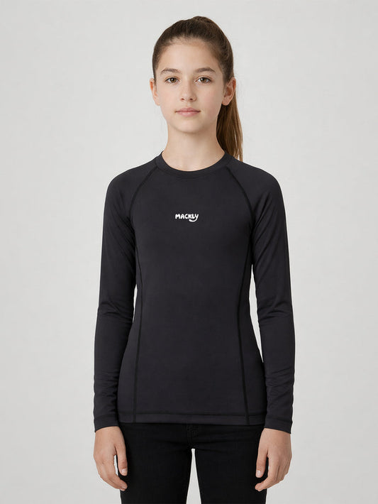 Girls Powerplay Compression tee - Black