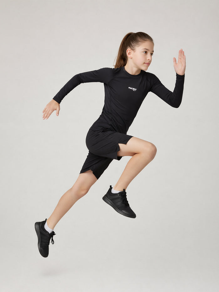 Girls Powerplay Compression tee - Black