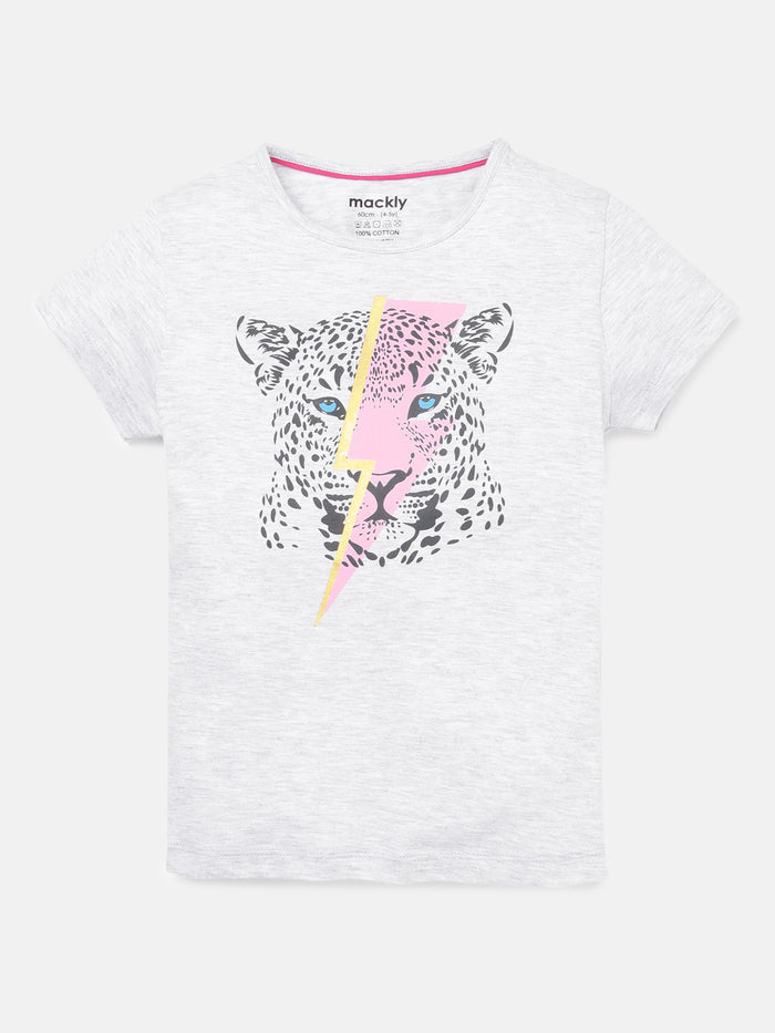 Girls Printed Cotton T-Shirt