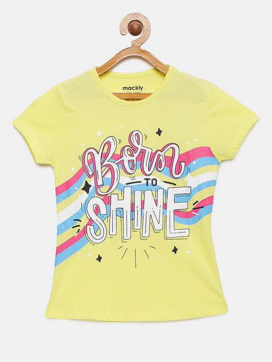 Girls Printed Cotton T-Shirt