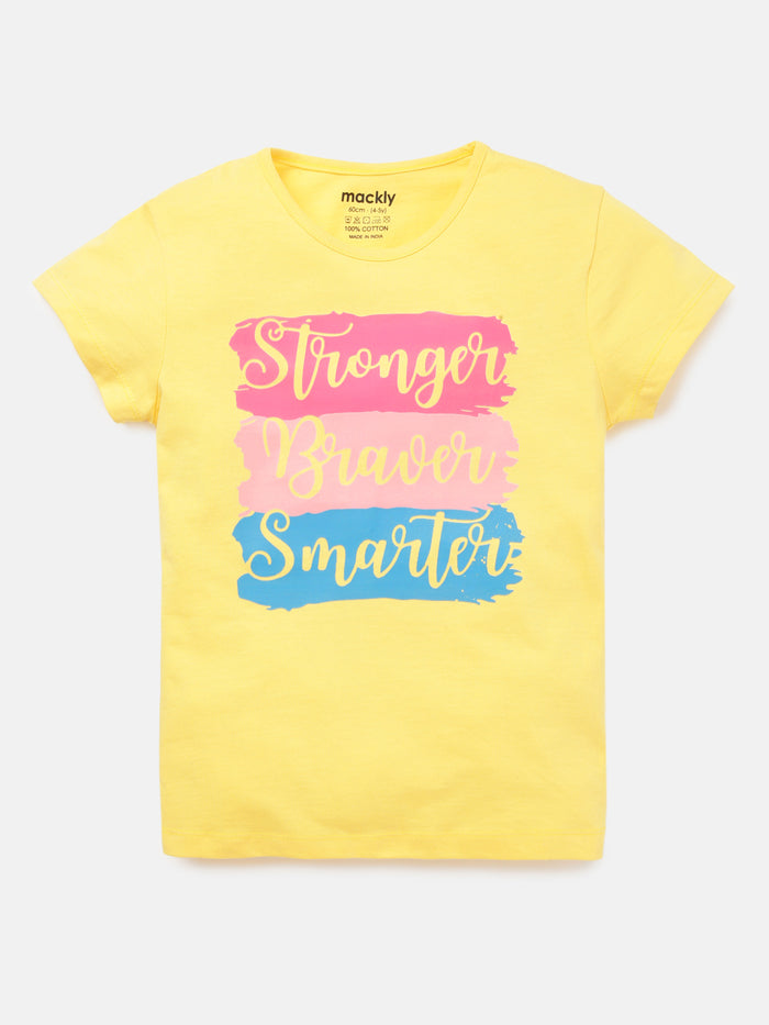 Girls Printed Cotton T-Shirt