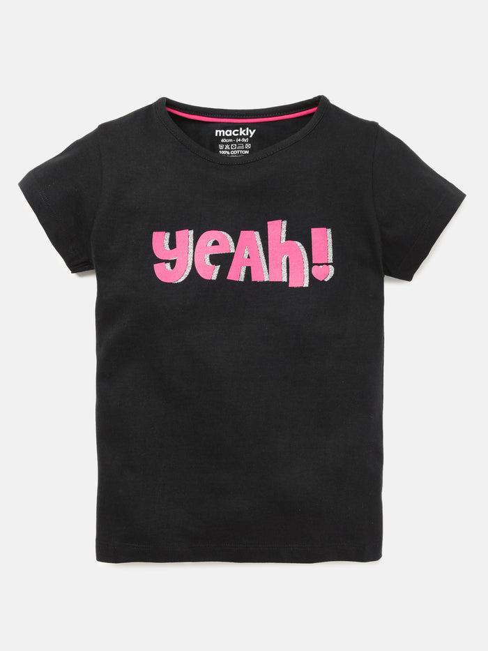 Girls Printed Cotton T-Shirt