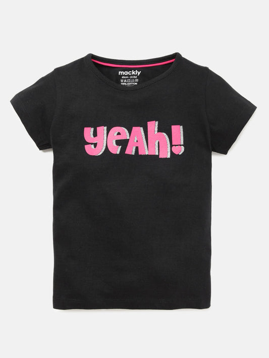 Girls Printed Cotton T-Shirt