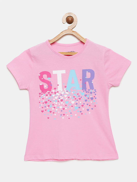 Girls Printed Cotton T-Shirt