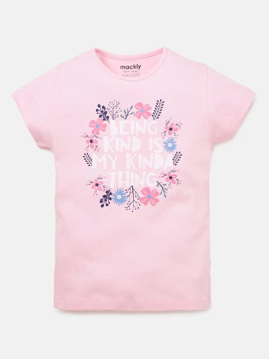 Girls Printed Cotton T-Shirt