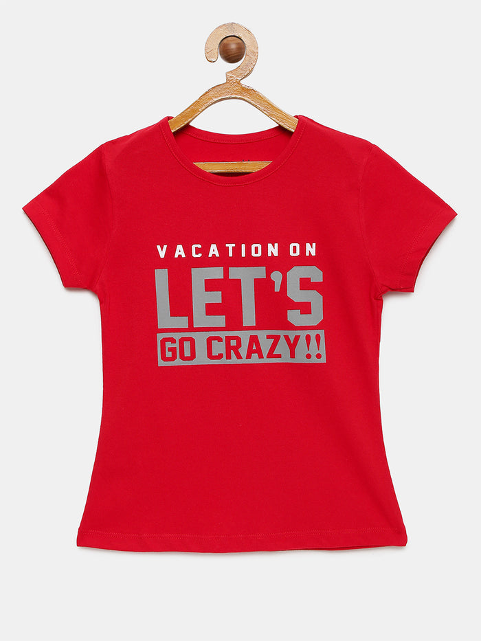 Girls Printed Cotton T-Shirt