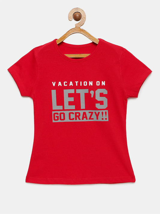 Girls Printed Cotton T-Shirt