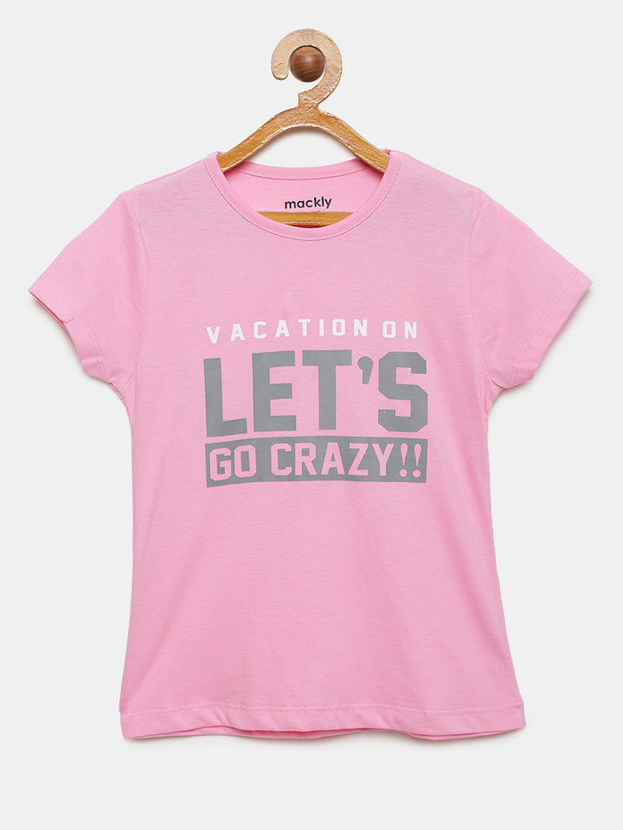 Girls Printed Cotton T-Shirt