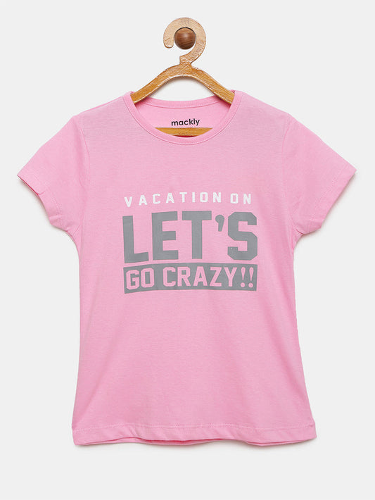 Girls Printed Cotton T-Shirt