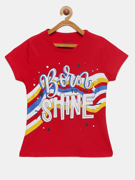 Girls Printed Cotton T-Shirt