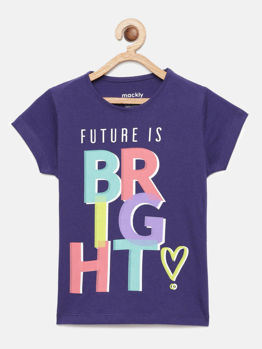 Girls Printed Cotton T-Shirt