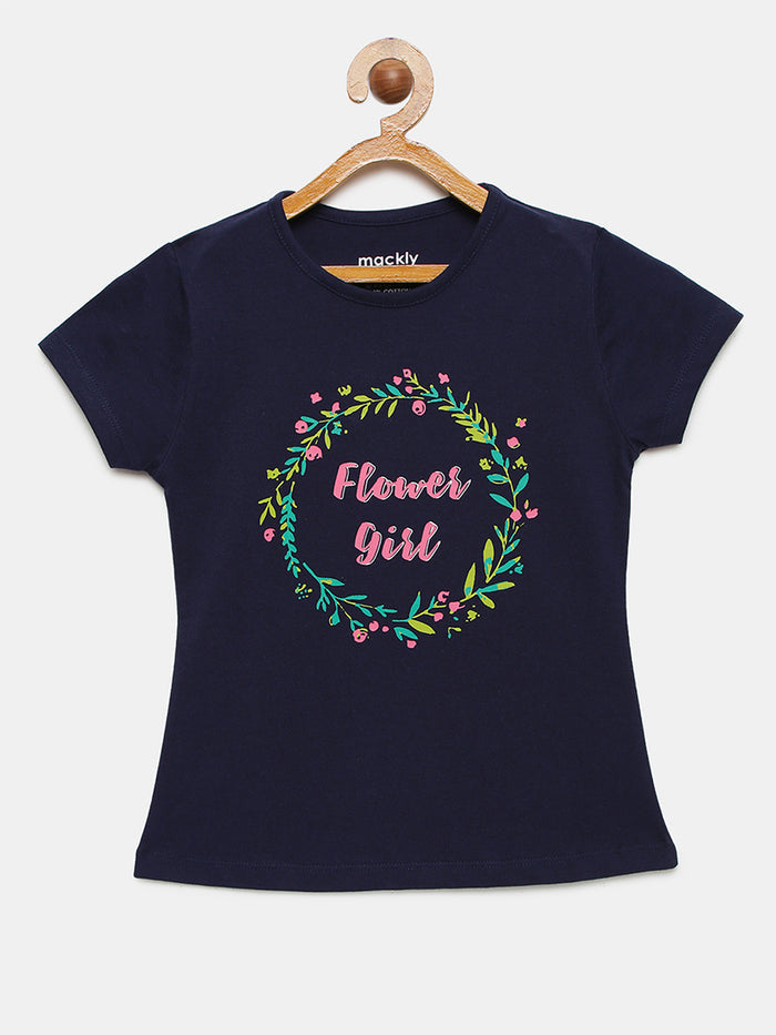 Girls Printed Cotton T-Shirt