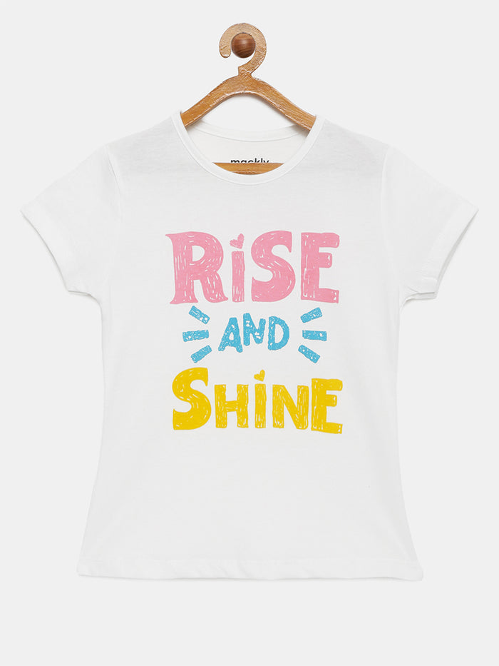 Girls Printed Cotton T-Shirt