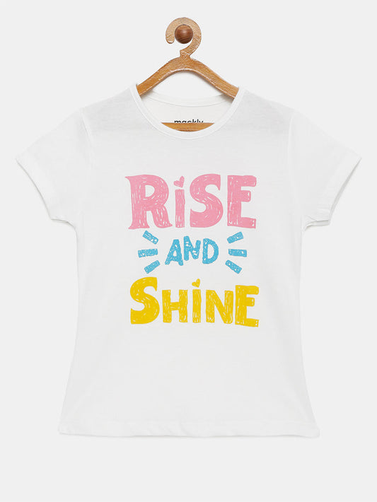 Girls Printed Cotton T-Shirt