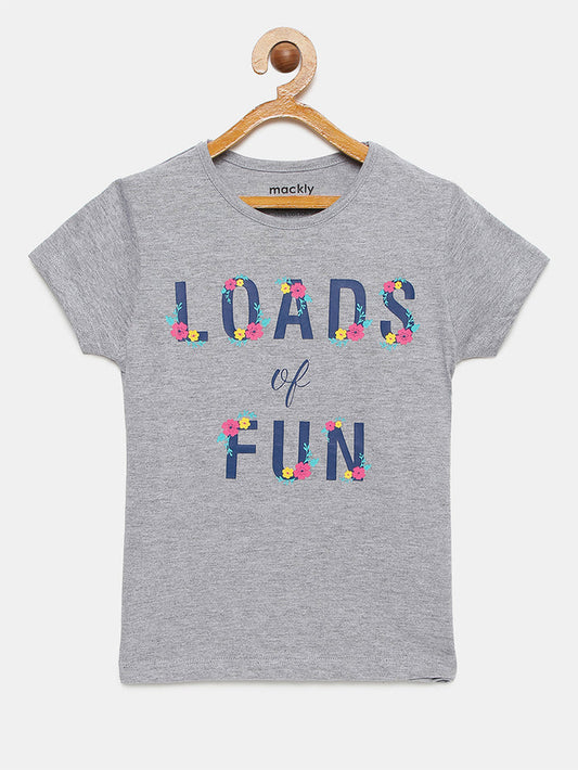 Girls Printed Cotton T-Shirt