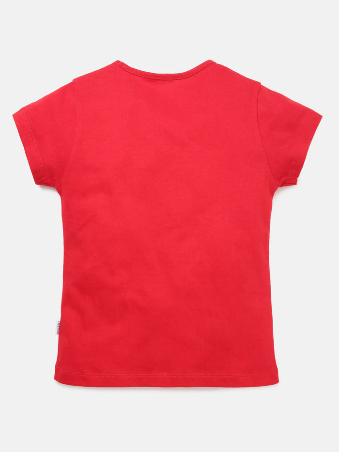 Girls Printed Cotton T-Shirt