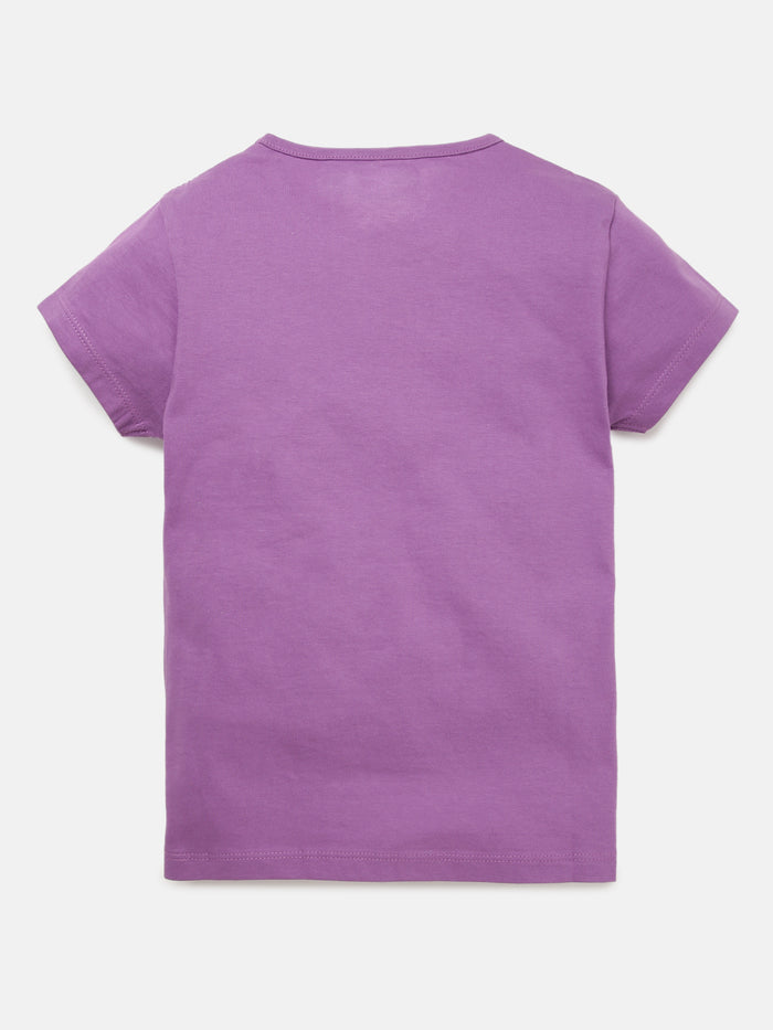 Girls Printed Cotton T-Shirt