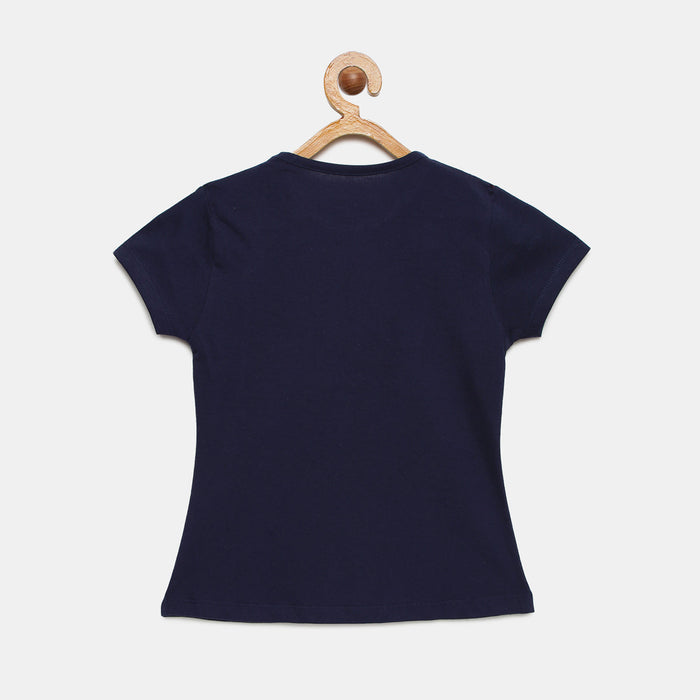Girls Printed Cotton T-Shirt