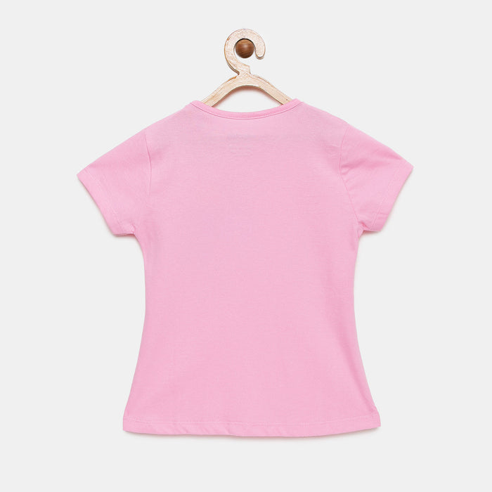 Girls Printed Cotton T-Shirt