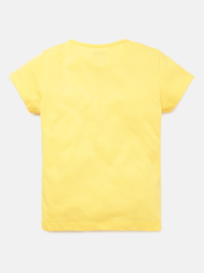 Girls Printed Cotton T-Shirt
