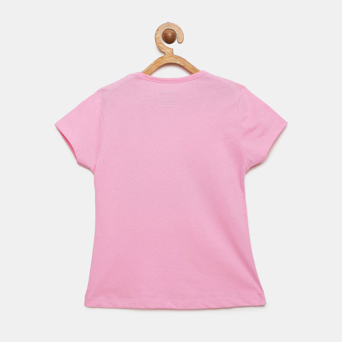 Girls Printed Cotton T-Shirt