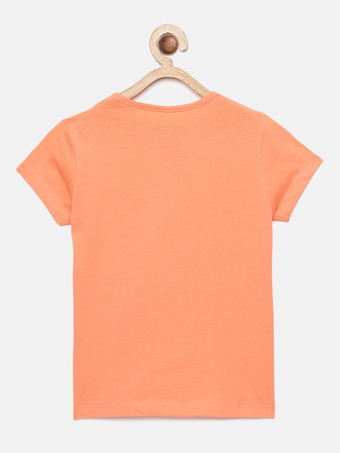 Girls Printed Cotton T-Shirt