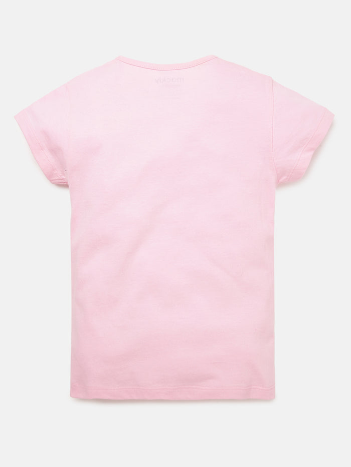 Girls Printed Cotton T-Shirt