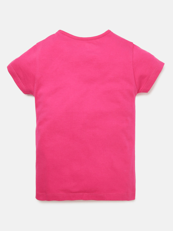 Girls Printed Cotton T-Shirt