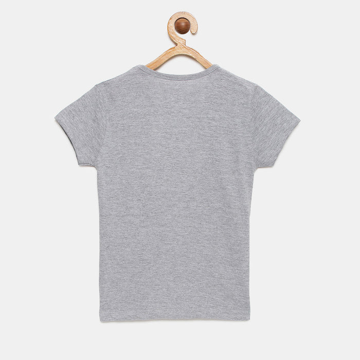 Girls Printed Cotton T-Shirt