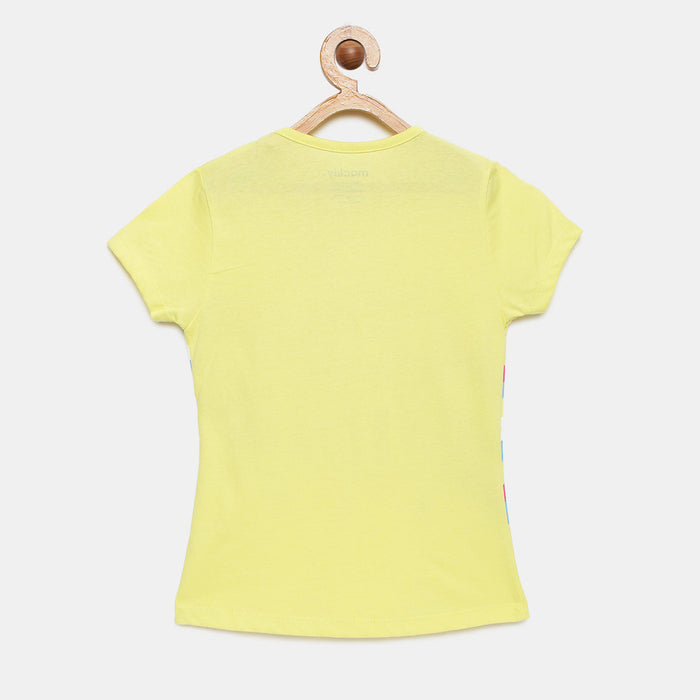 Girls Printed Cotton T-Shirt