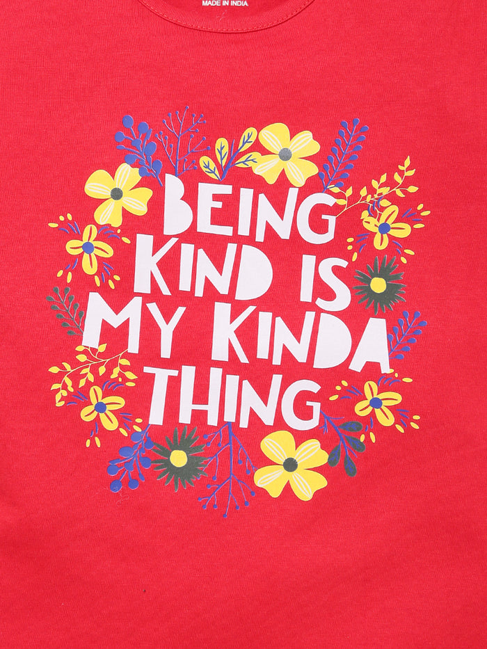 Girls Printed Cotton T-Shirt