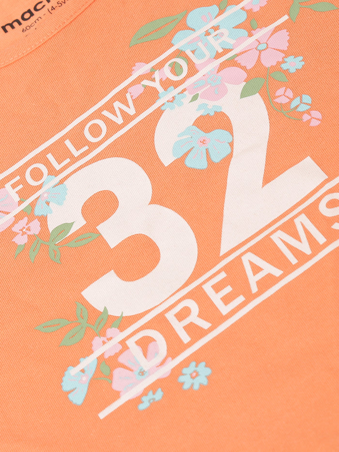 Girls Printed Cotton T-Shirt