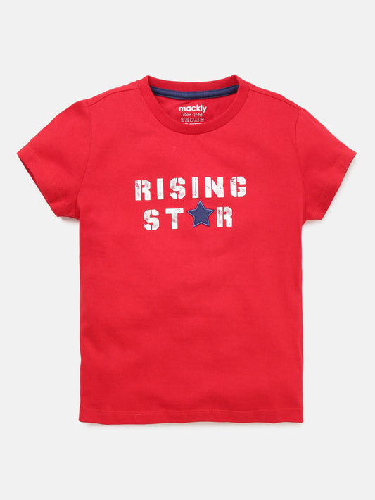 Girls Printed Embroidered Cotton T-Shirt