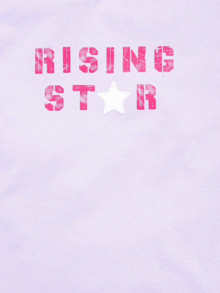 Girls Printed Embroidered Cotton T-Shirt