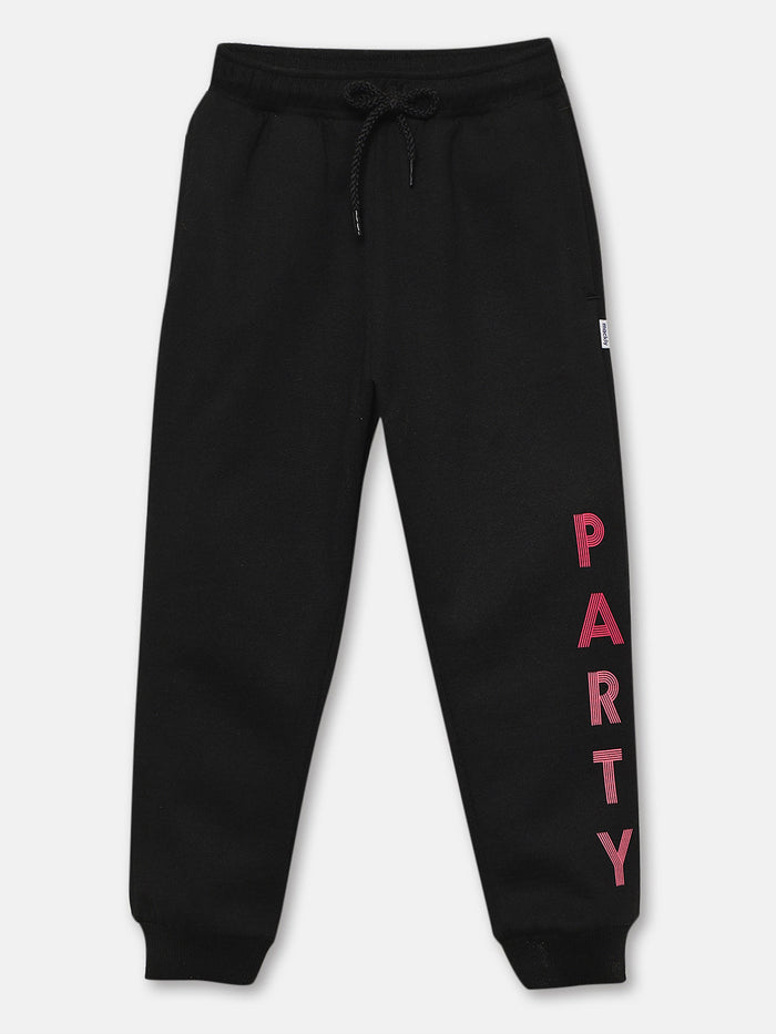 Girls Printed Joggers with pocket