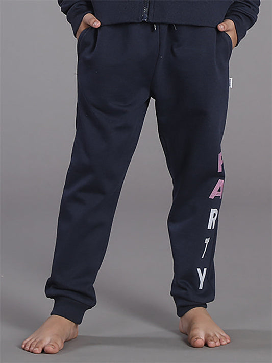 Girls Printed Joggers with pocket