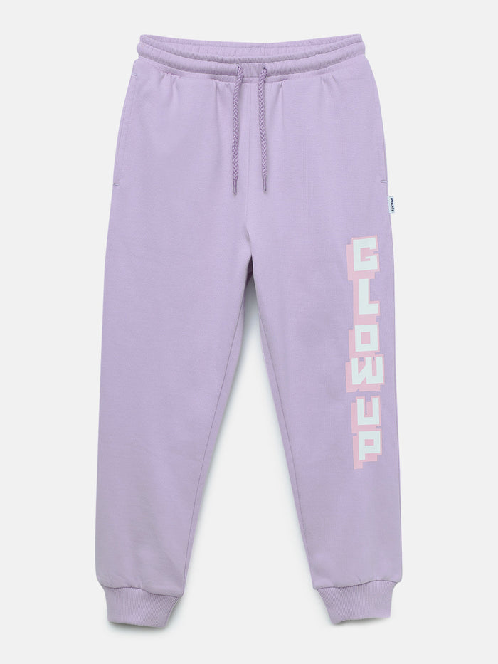 Girls Printed Joggers with pocket