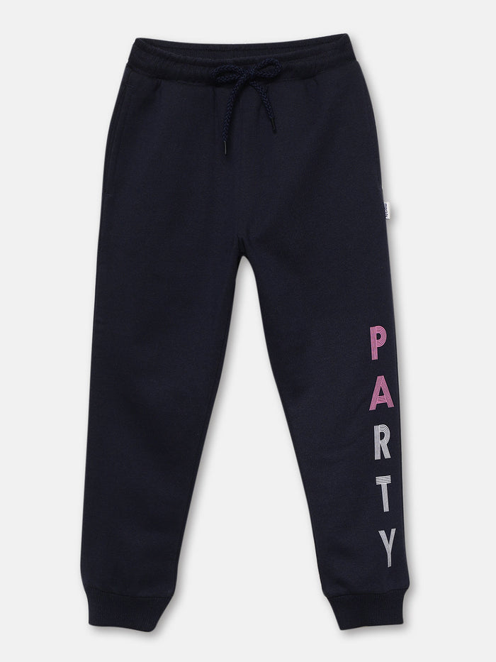 Girls Printed Joggers with pocket