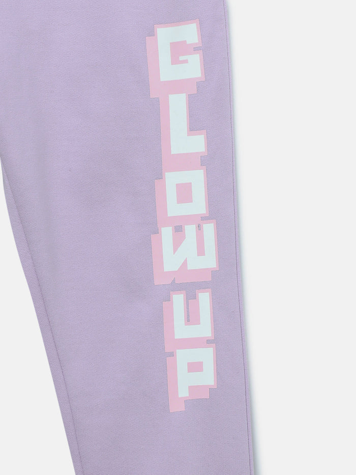 Girls Printed Joggers with pocket