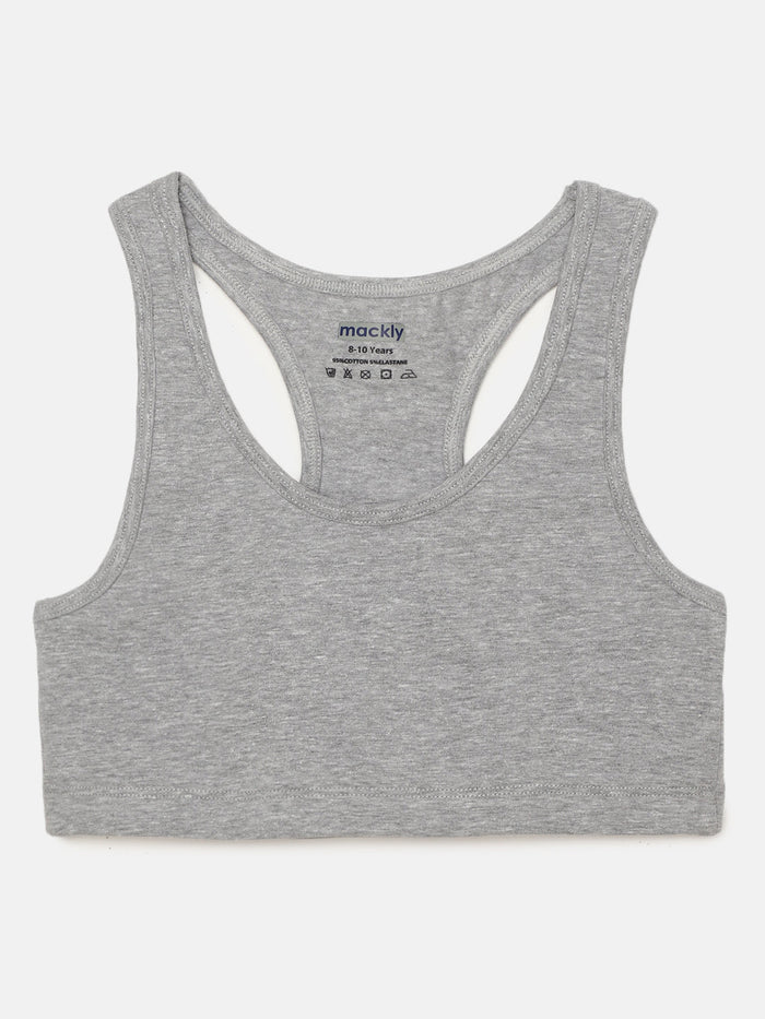 Racer Back Trainer Bra - Grey