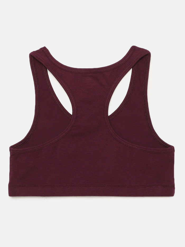 Racer Back Trainer Bra - Burgundy