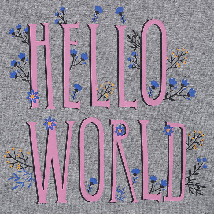 Girls Raglan Sleeve Printed Cotton T-Shirt